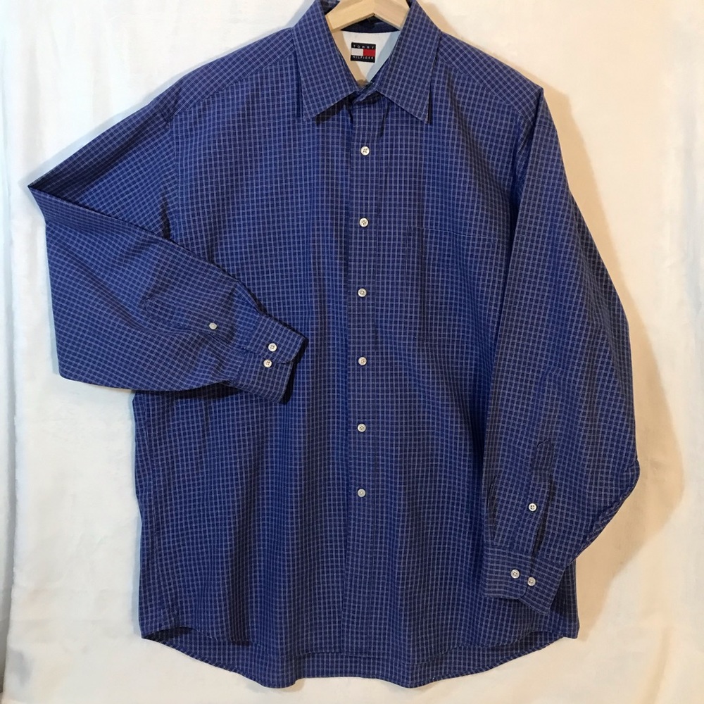 Tommy Hilfiger Men’s blue, navy,‎ white shirt